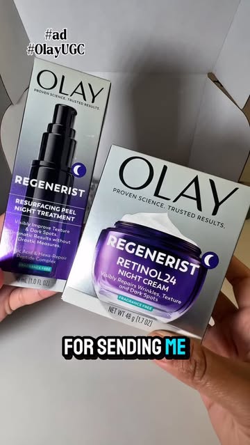 Unboxing my new Olay Regenerist products ✨ I received the Retinol24 Night Cream, a nighttime moisturizer with retinol...