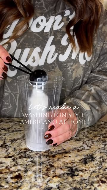 Washington-style Americano at home ☕️🤎 One of favorite coffee orders — and SO easy to make at home! 🤎 2 tbsp white...