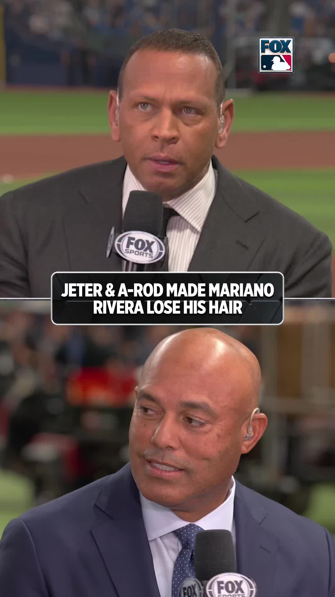 Mariano Rivera had his hands full mentoring young Derek Jeter & @AROD on the Yankees @MLBonFOX #mlb #baseball #yankee...