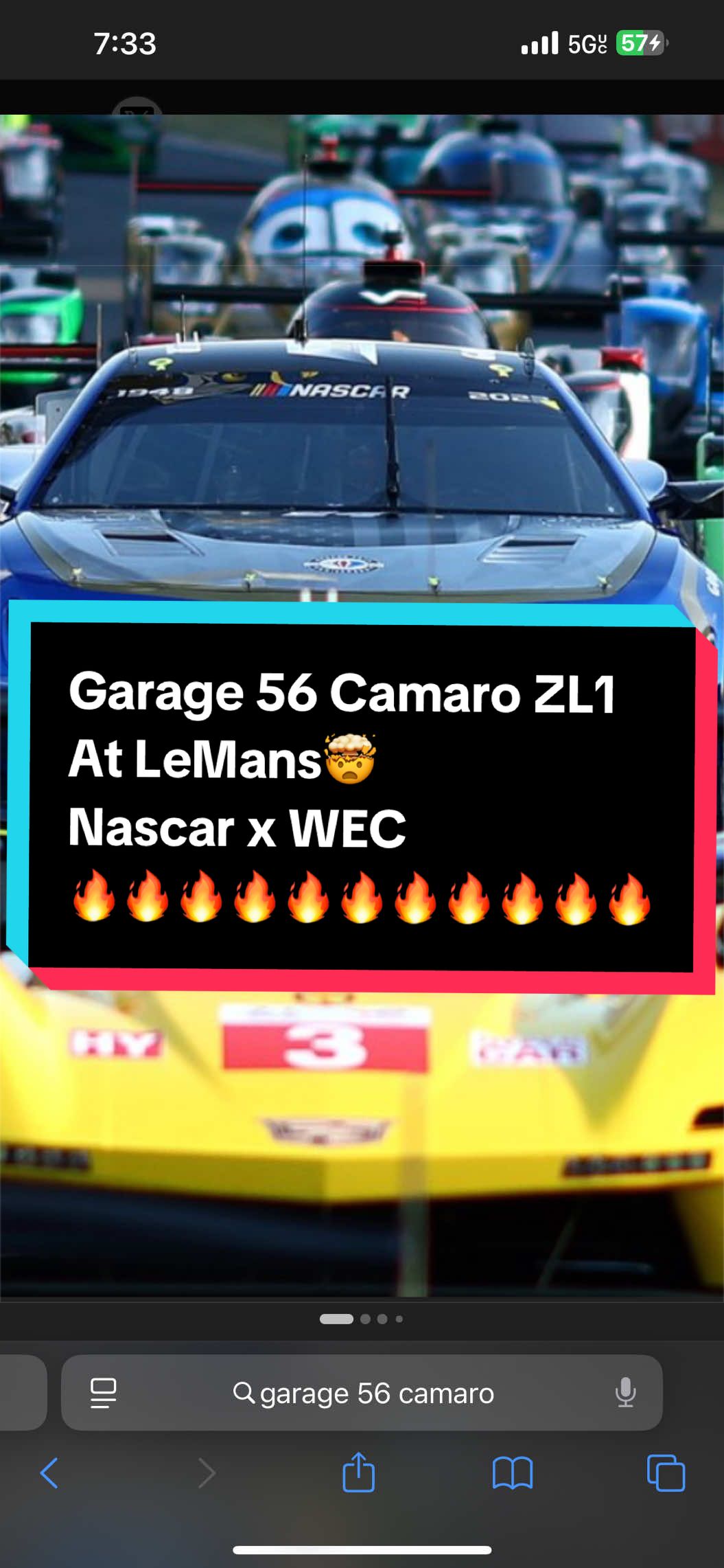 The Garage 56 Camaro ZL1 is a modified NASCAR Next Gen race car that successfully competed in the 2023 24 Hours of Le...