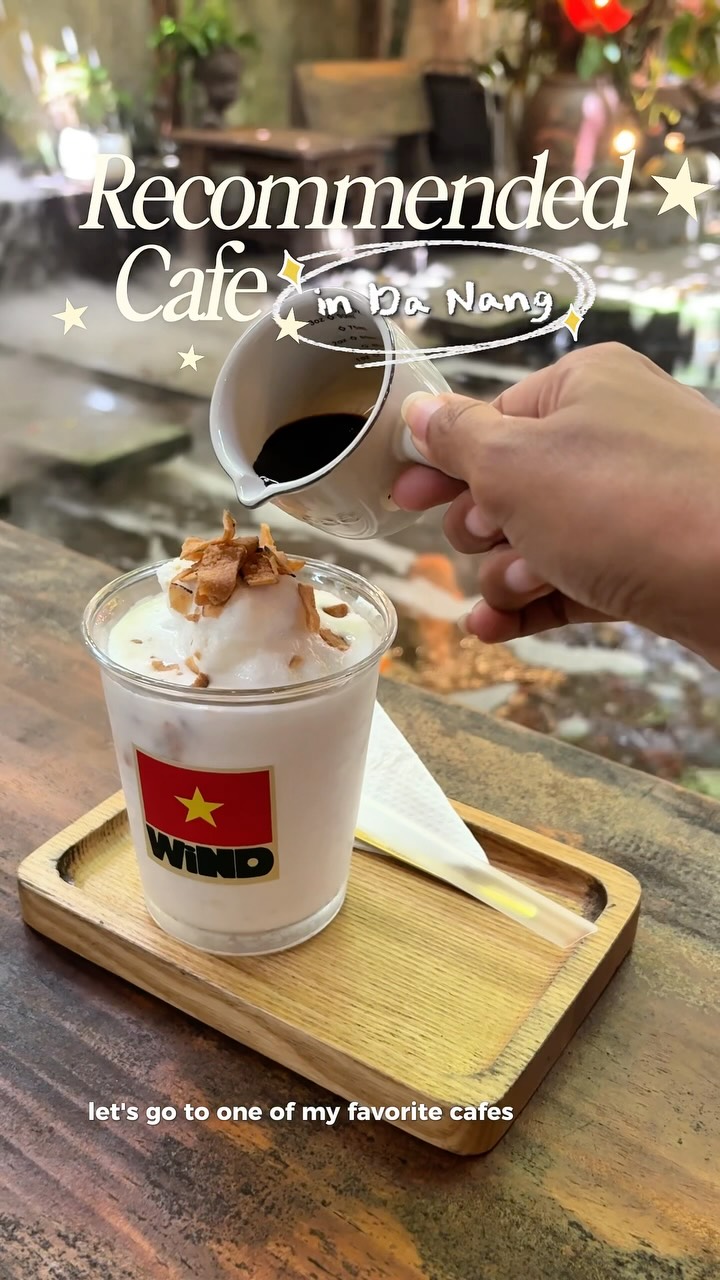 things to do in Da Nang: sipping your coconut coffee in the cute cafe! this time i went to: 📍Wind Garden Coffee 72 L...