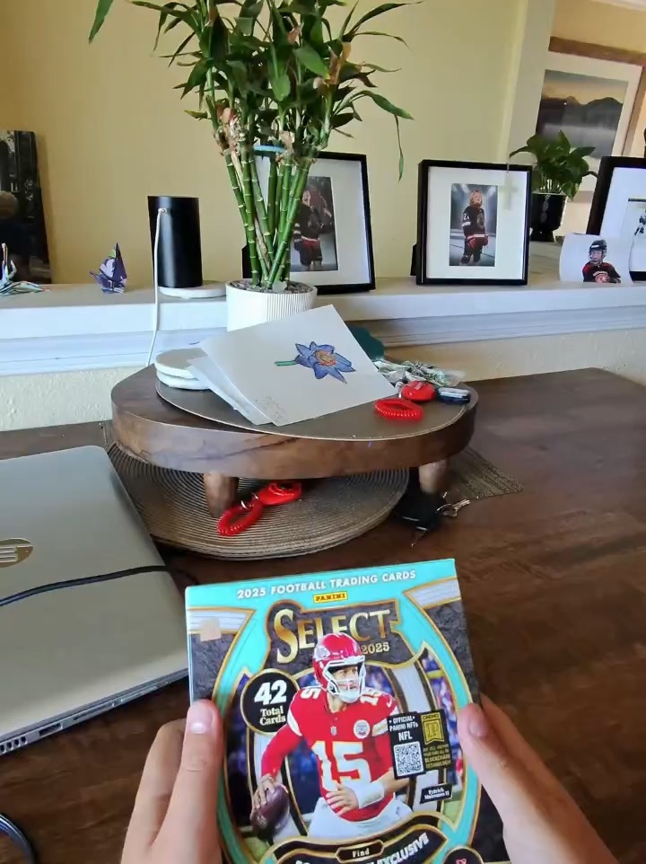 Opening football cards