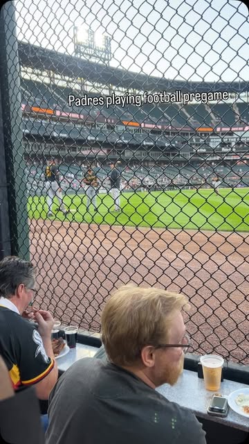 @padres playing football pre game vs the @whitesox #baseball #football