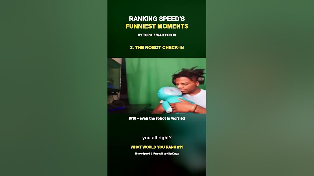Ranking Speed’s Funniest Moments 😂 What’s Your #1? #Shorts My top 3 IShowSpeed moments: the victory scream, the robo...