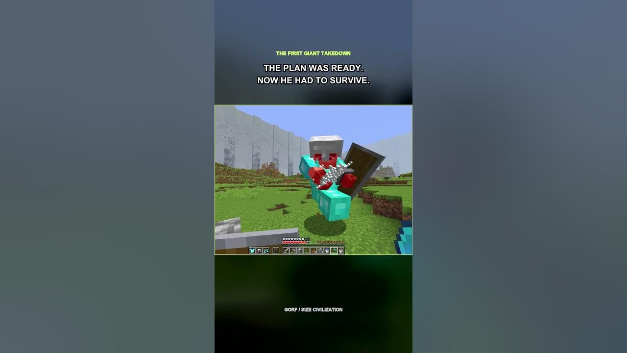 He Built a Trap EXACTLY the Giant's Size #Minecraft #Shorts He measured the giant's hitbox, built a custom trap, and...