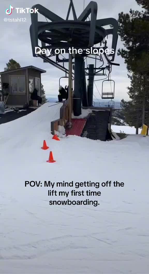 Video curtisy of my family. #firsttimesnowboarding #snowboarding #skilift #crash #funny #fyp