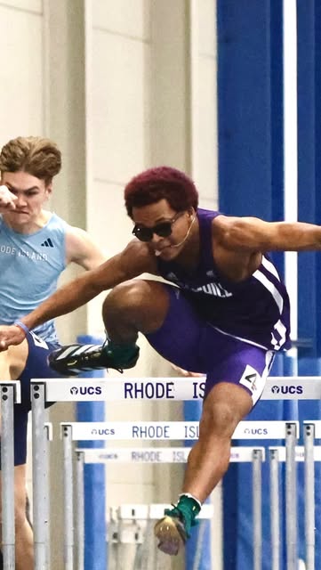Time was 8.28 not my best race but I pulled my hamstring before finals so.. #track #trackandfieldlife #raybanmeta #d1...