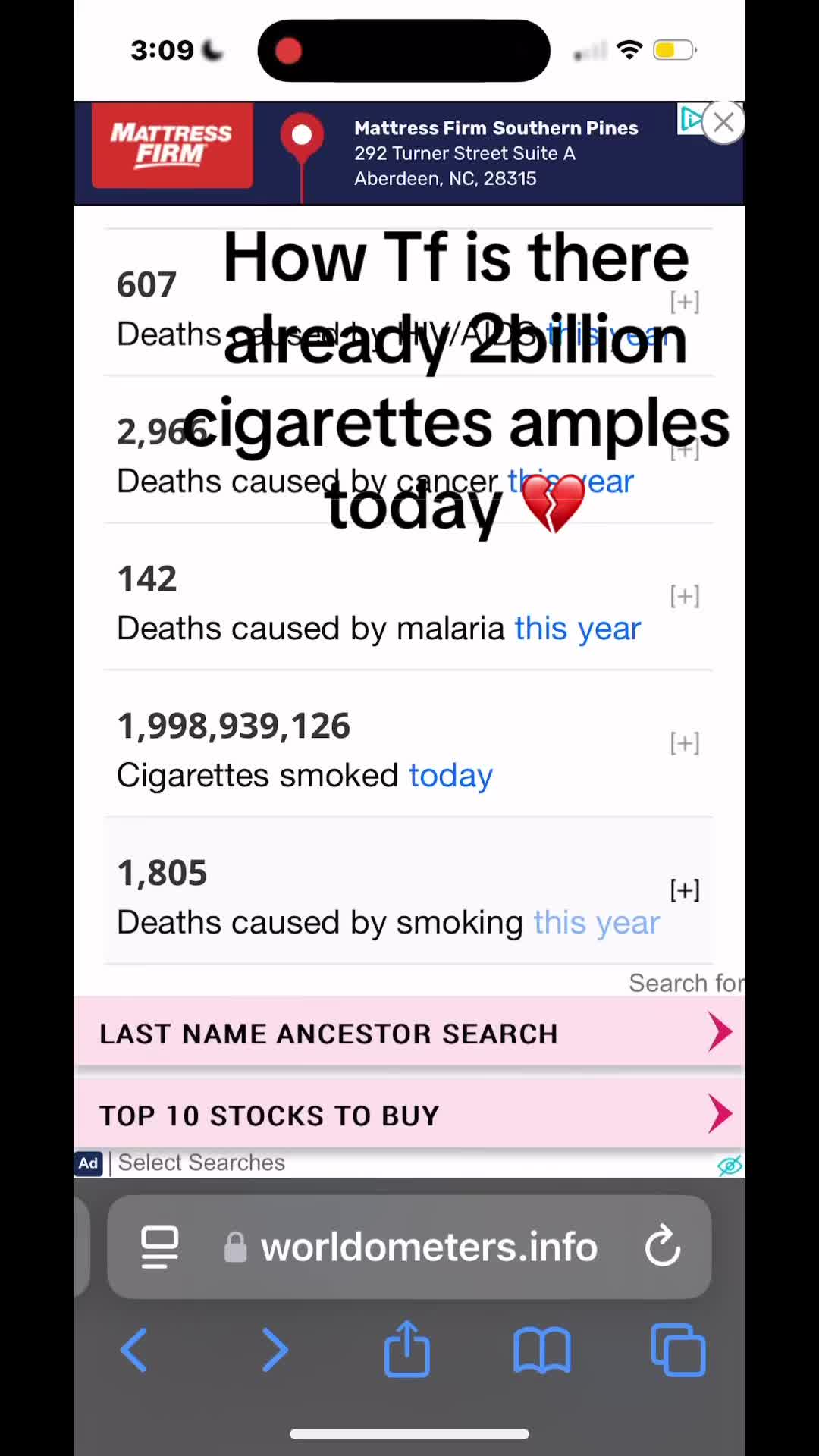 That’s crazy if you think about it #cigarettes ##smoker #2 #billion #population ##meme #massive #sad