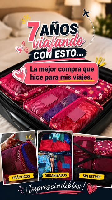 ✈️ Si eres de las que siempre termina buscando ropa dentro de la maleta… este Reel es para ti. Hace 7 años compré est...