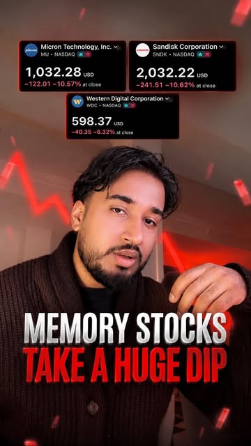 Will you be buying into this dip? 👀 #micron #sandisk #DRAM #stockmarket #investing