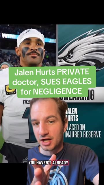 Jalen Hurts PRIVATE doctor, SUES EAGLES for NEGLIGENCE Follow @pickempeteyy
