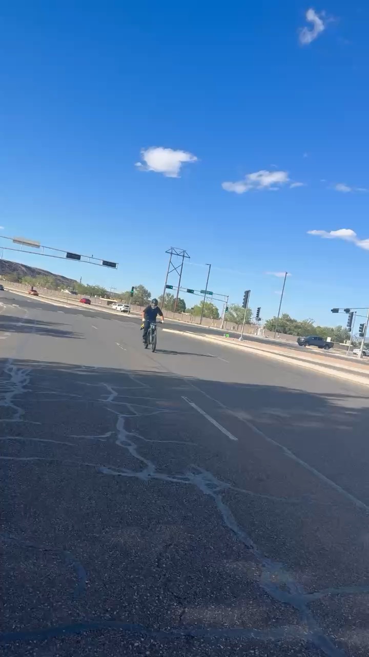 Wheeling down the street