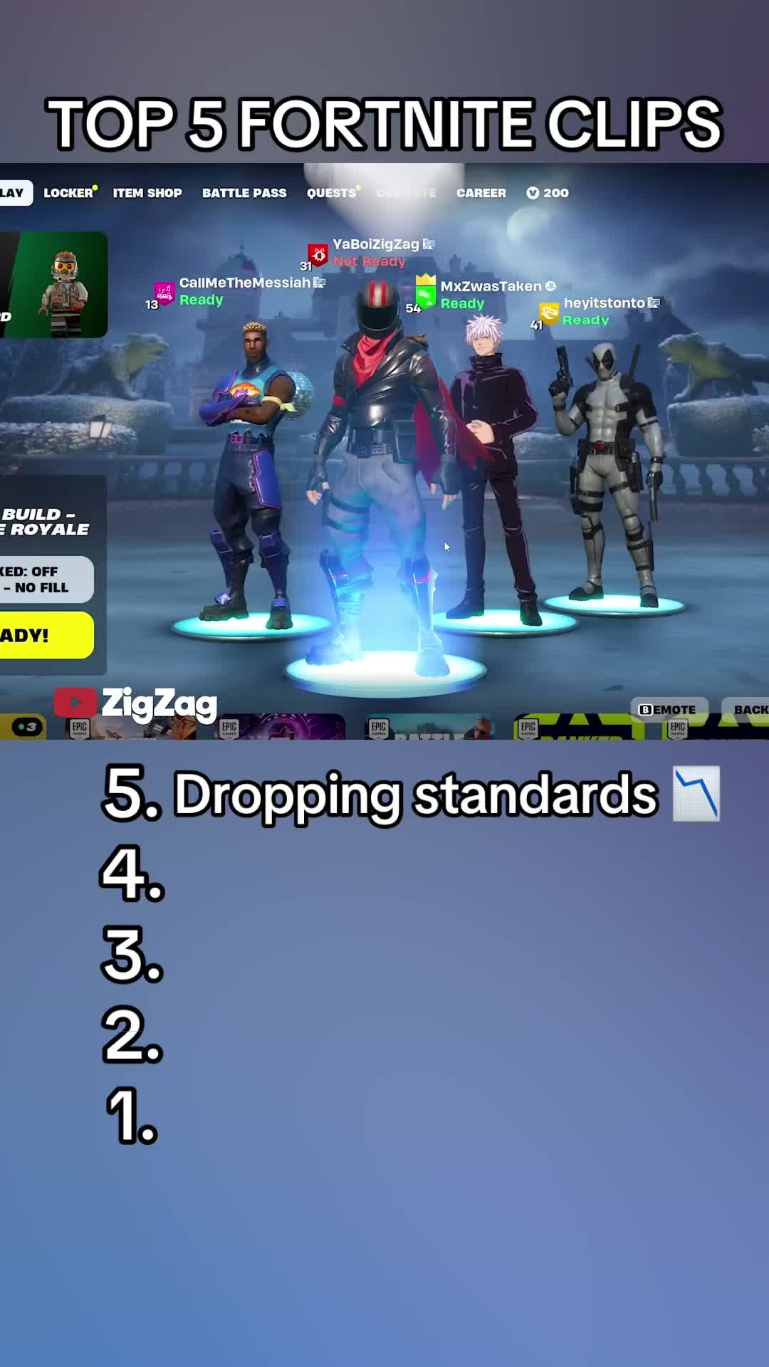TOP 5 GORTNITE CLIPS #fortnite #gaming #funnymoments😂