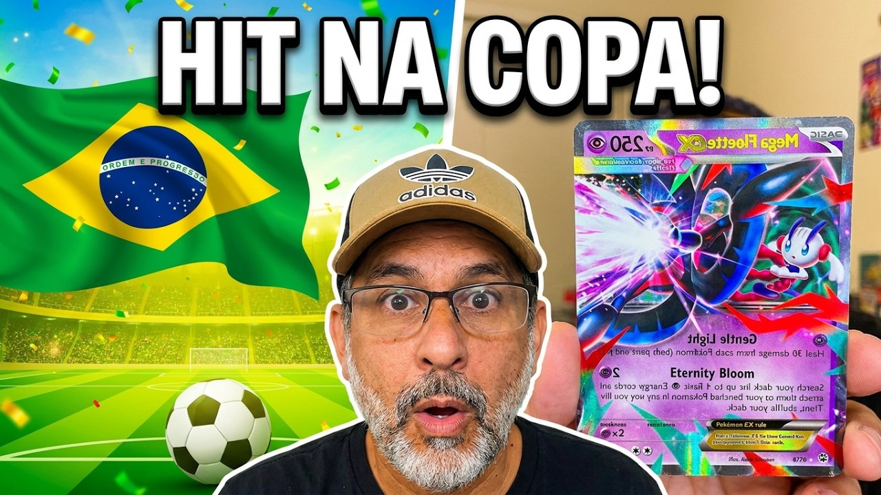 🇧🇷 POKEMCAÇADA NA COPA DO MUNDO! Brasil x Marrocos + Tiramos uma Mega Floette EX! 🇺🇸 Especial Copa do Mundo 2026...