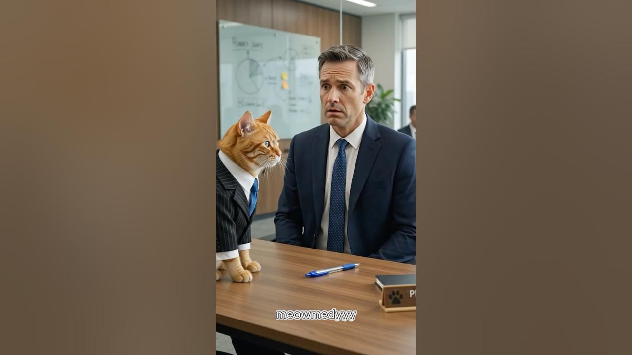 He came prepared for the interview… or so the boss thought. 😭🐱💼 One simple question turned this into the most awkw...