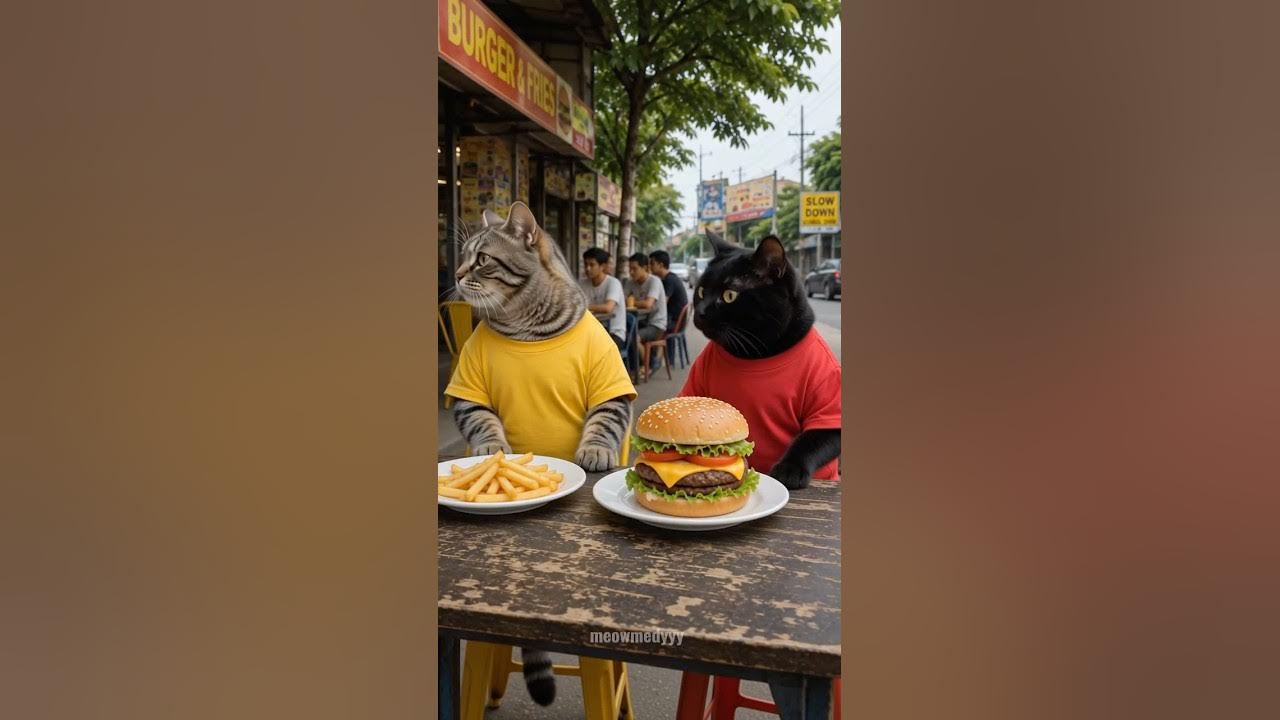 Bro really stole the WHOLE burger and took a bite right in front of him 😭💀🍔 The fight at the end makes it even wor...