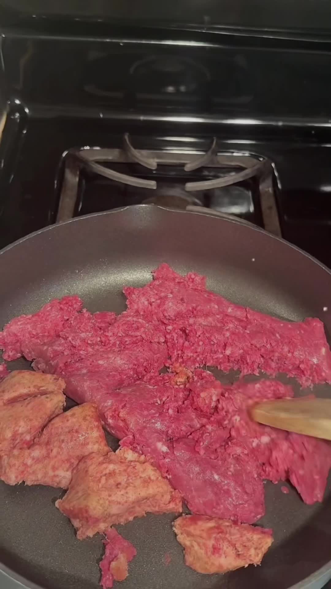 Cowboy Stew 1/2 pound sausage 1 pound ground beef 8 slices chopped cooked bacon Bag of mixed veggies 1/4 cup brown su...
