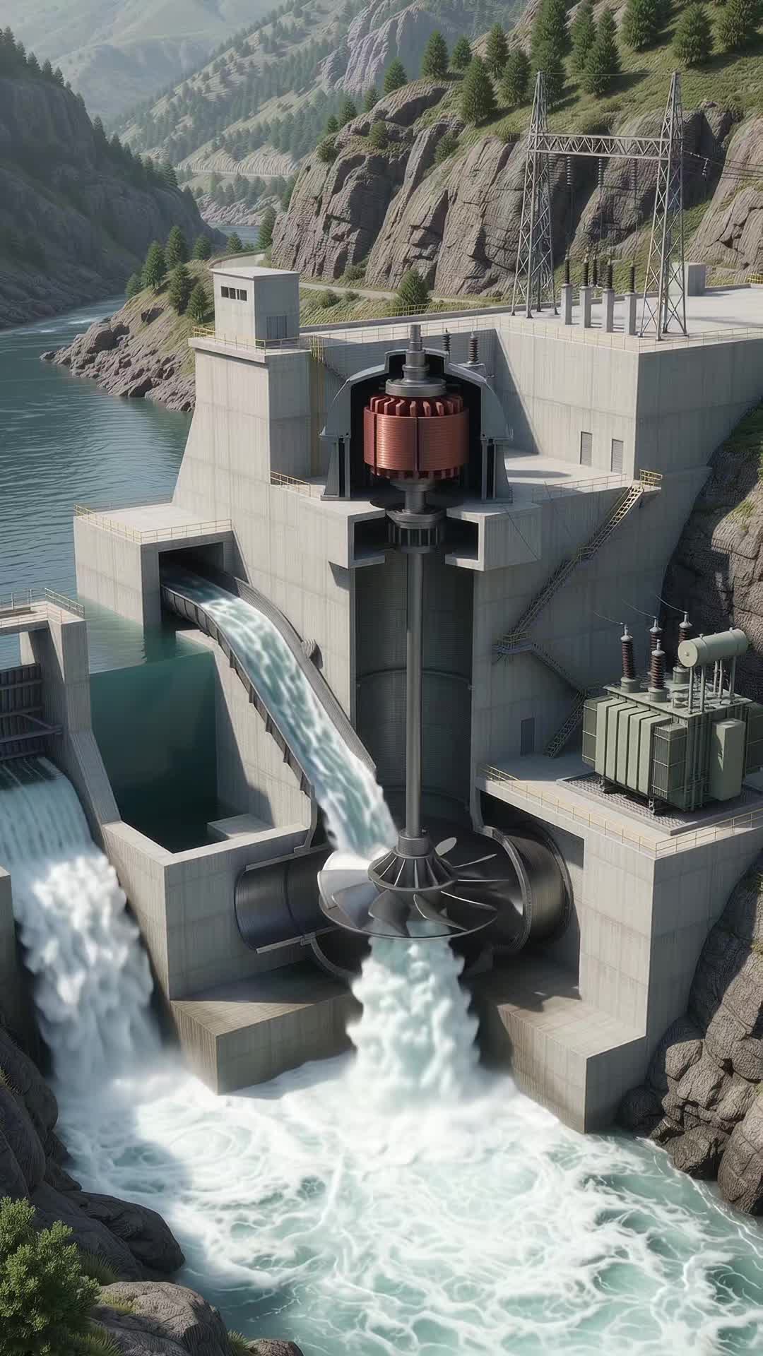 From Water Flow to Electricity #future #technology