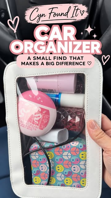 Okayyy… why did I wait so long to organize all the little things floating around my car? 😂🤍 This little organizer k...