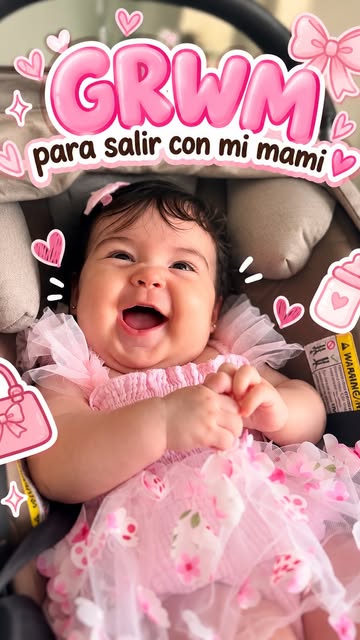 Mi mami me alista para salir 🎀👶🏻 ¿Quién creen que tarda más en arreglarse, ella o yo? 😂💕 #grwm #grwmbaby #babygi...