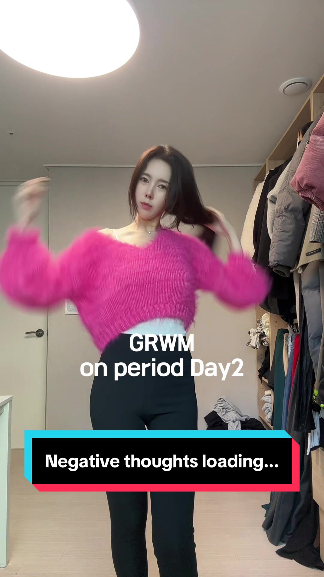 everything feels wrong on my period. I feel big. I feel ugly. I feel annoyed. I feel sad. then I finish getting ready...