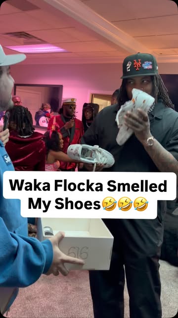 I teamed up with @villageraleigh to make 1 of 1 custom shoes for @wakaflocka 😳🔥 #behindthescenes #diy #nike #custom...