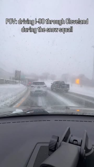 Just trying to make it to port (Parma) Where were you when the snow squall hit? Hopefully not on the highway. #sludge...