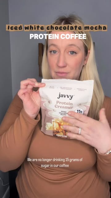 Starting the day with 11g of protein with my white chocolate mocha protein coffee creamer from @javvycoffee #ugcwante...