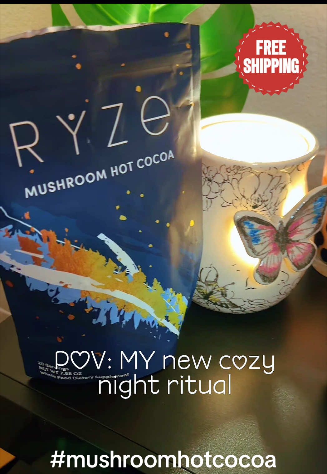 Limited time FREE SHIPPING on the Ryze Mushroom Hot Cocoa! Also in Day&Night coffee and hot cocoa available #mushroom...
