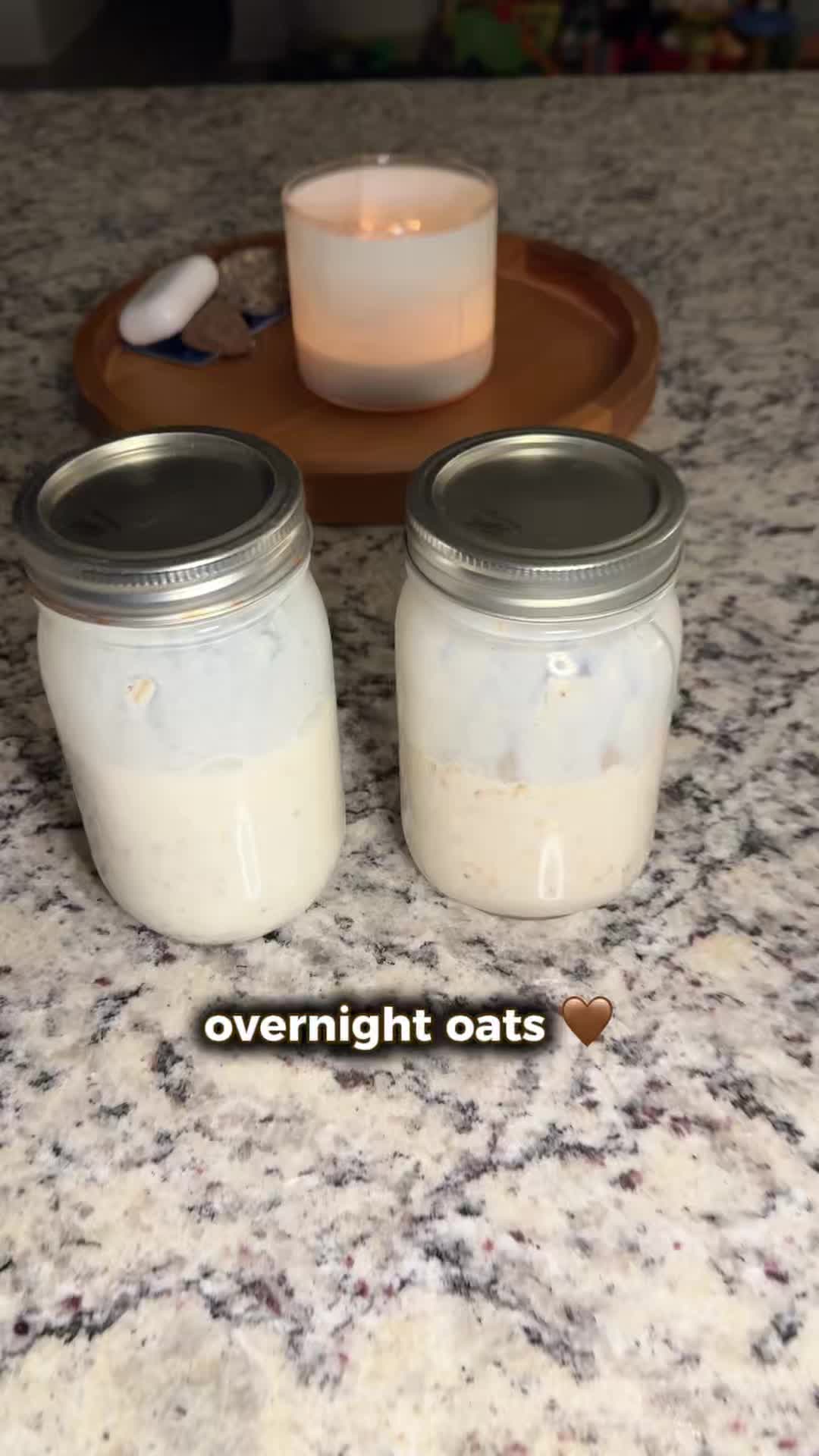 making breakfast for tomorrow-me because she deserves to wake up to one less thing to do 🤍 #momlife #overnightoats #...