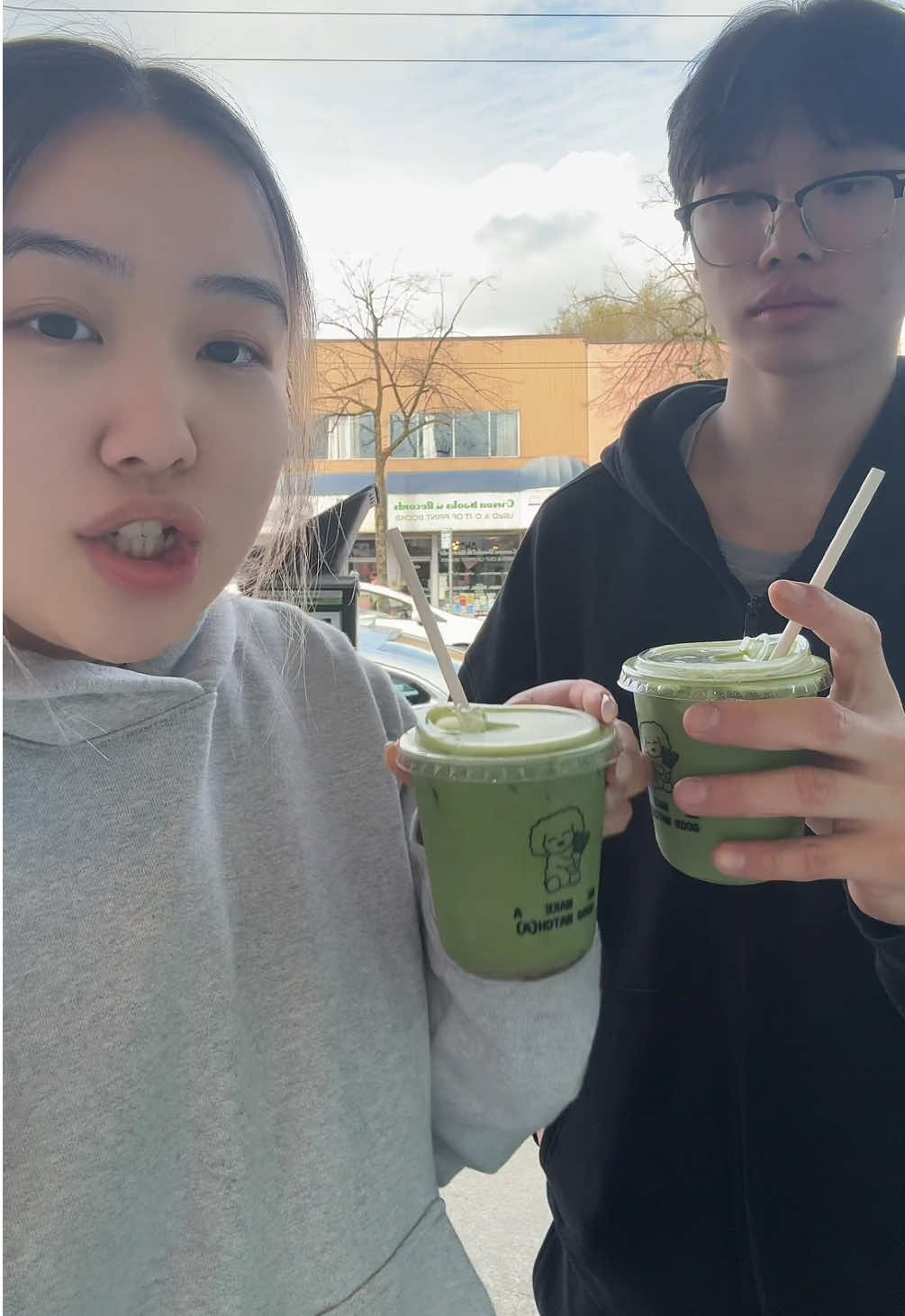 trying mitchie matcha 🍵 #fyp #vancouver #matcha #yvreats #foodie