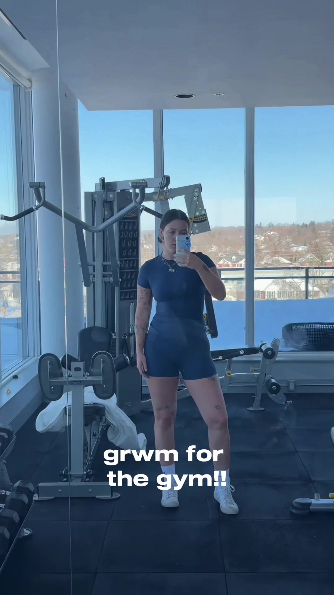 grwm for the gym! I love my morning gym days and getting in a @firsthealth outfit makes it 10x better🤍 #firsthealtha...