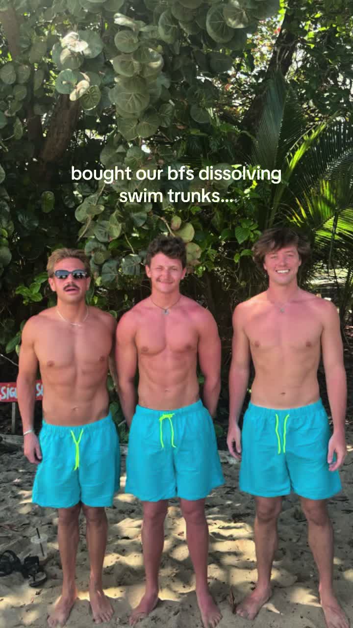 and we got a drone shot too 😭 #boyfriend #prank #dissolvingswimtrunks #funny #viralvideo