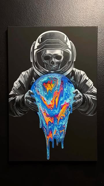 Experimenting with fluid pouring acrylics part 5 #art #artist #painting #drawing #fluidart #pouringpaint #acrylicpain...