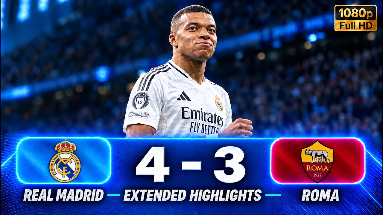 Real Madrid vs Roma ( 4- 3 ) Extended Highlights & All Goals l Champions League 2026 Real Madrid vs Roma ( 4- 3 ) Ext...