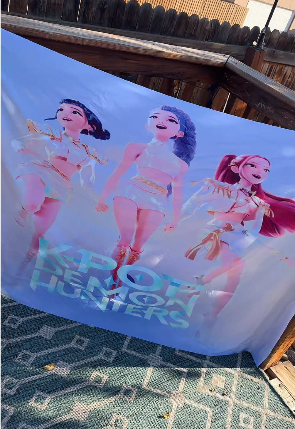Got another K-pop Demon Hunters tapestry. This one is going to a friend of ours kids. Loving the different design and...