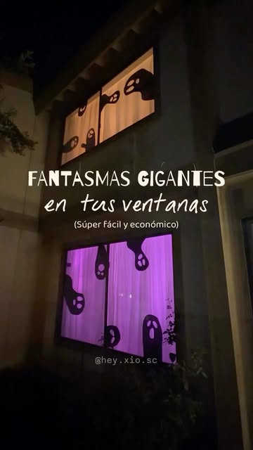 ¿Listos para transformar tus ventanas en una casa embrujada sin gastar una fortuna? 🎃✨ Hacer esta decoración de Hall...