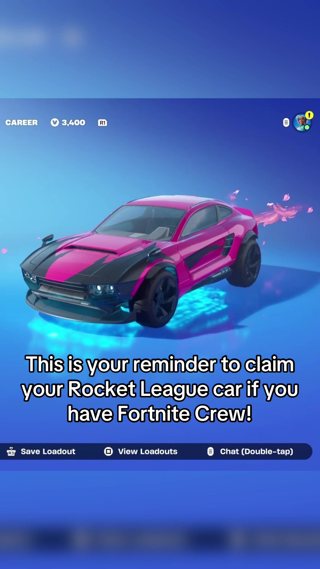 All my cars are going pink, don’t ask why💕. #fyp #fortnite #rocketleague #fortnitecrew #ReeCreationss #epicpartner #...