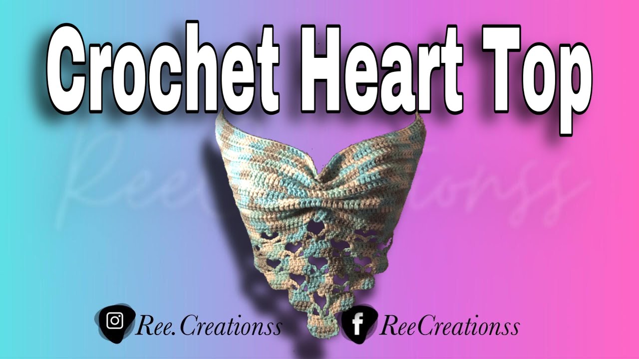 Crochet Heart Top | Crochet Bralette | Y2K Crochet Join this channel to get access to perks: / @reecreationss Hey Cre...