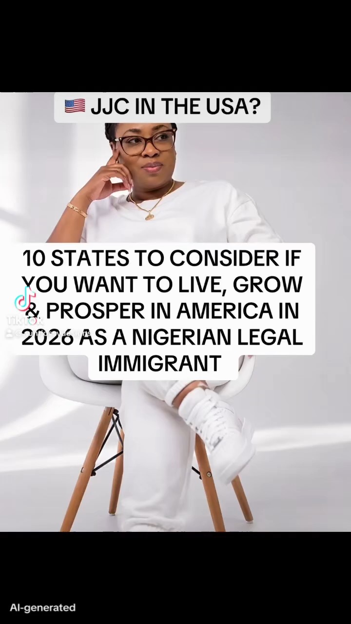 10 STATES TO CONSIDER IF YOU WANT TO LIVE, GROW & PROSPER IN AMERICA IN 2026 AS A NIGERIAN LEGAL IMMIGRANT