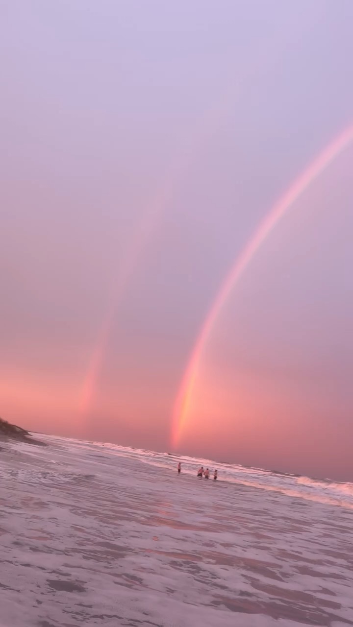 Rainbow over the ocean