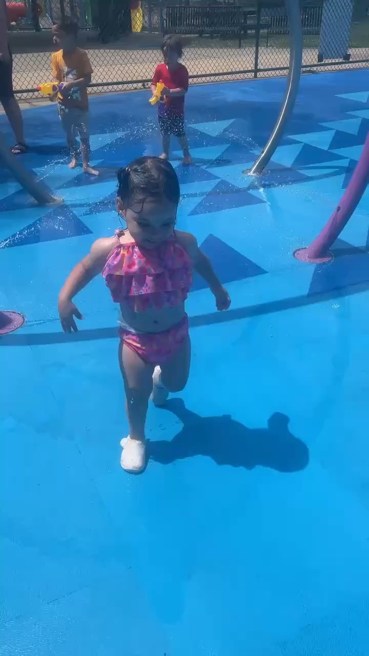 Day in the pool with quadruplets