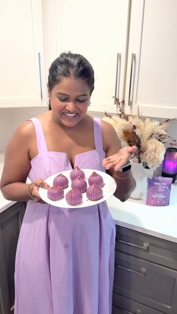 My beautiful experiment💜 #ube #modak #fastival #vibes #ubemodak @ubiyam
