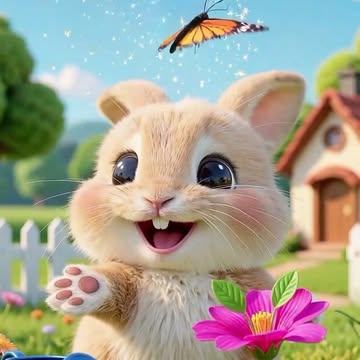 🌸🐰 Little Bunny has a big heart! Watch this adorable little bunny water a tiny flower and discover a magical surpri...