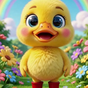 🐥💦 Splish, splash, SPLASH! Join the cutest little duckling for a happy rainy-day dance! 🌈🎶 Watch our adorable yel...