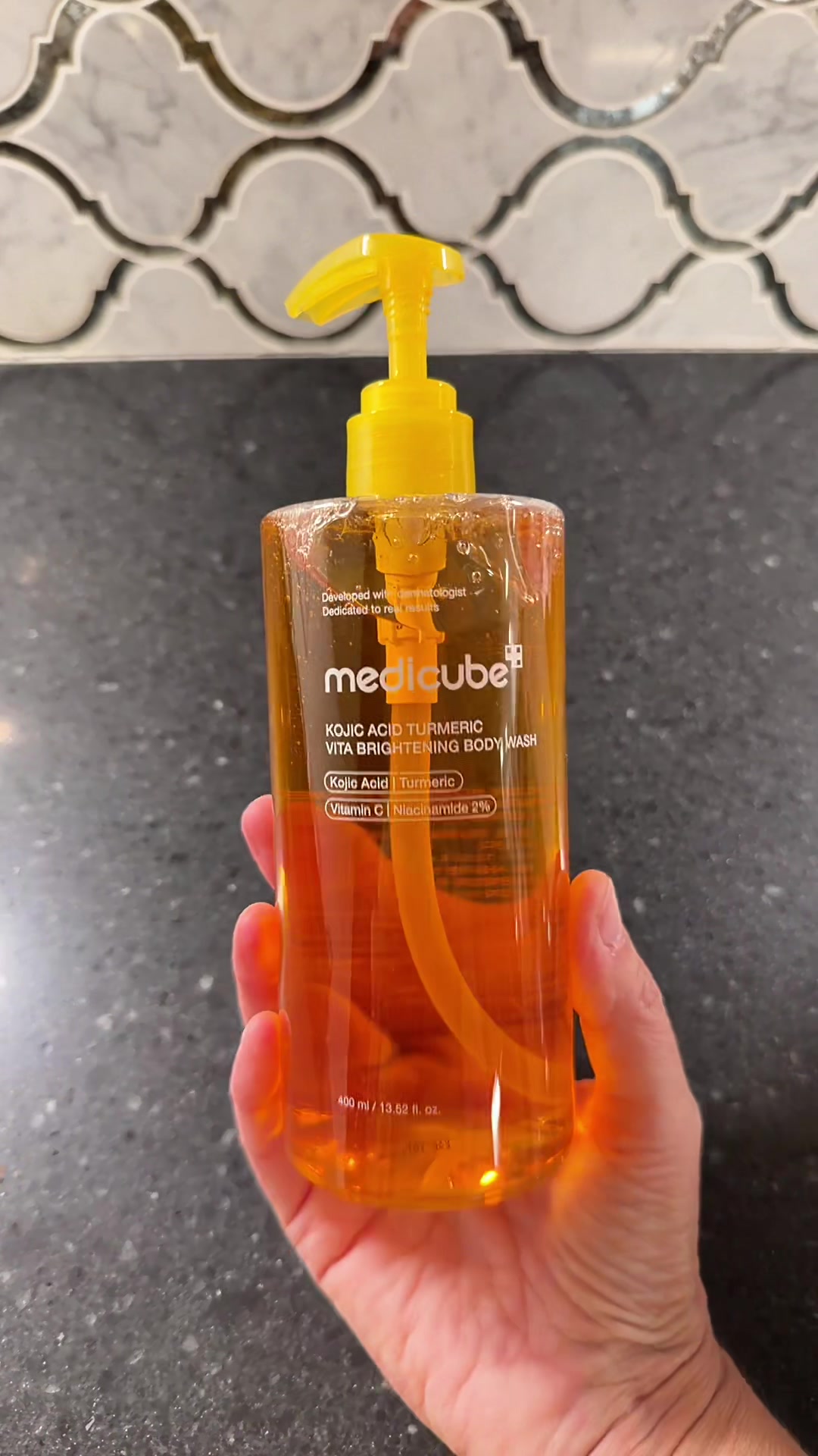 @medicube US Store Kojic Acid Turmeric Brightening Body Wash Gentle Shower Gel for Uneven Skin #medicube #koreanskinc...