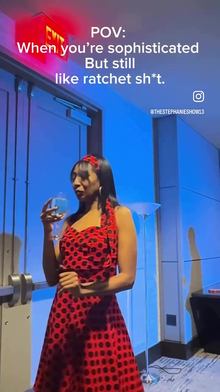 I’m on BOTH‼️#sophisticated #boujie #polkadots #dress #girlies