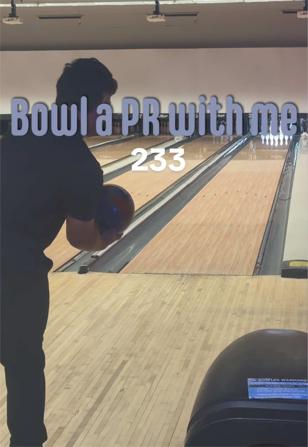 Bowl a Pr as a 160 avg bowler Leave any tips in the comments would be greatly apprciated #fyp #bowling #beginner #pr
