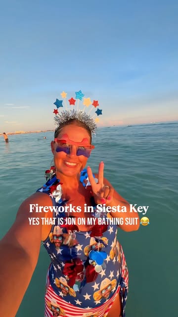 Freedom is never free ❤️🇺🇸💙 We had the best 4th on the beach! Happy 250 years USA! #fourthofjulyweekend #siestakey...