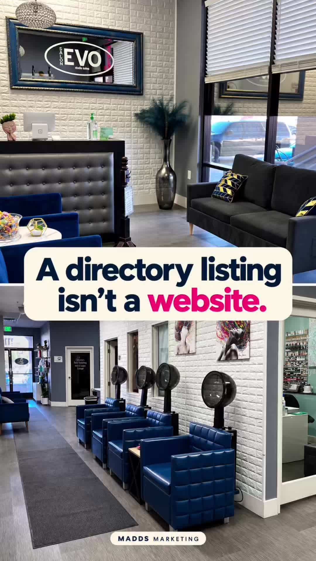I was looking for businesses to call and found this salon with only a directory listing… so obviously I got distracte...